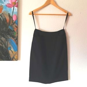 Linda Allard/Ellen Tracy 100% Black Wool Pencil Skirt Size 2